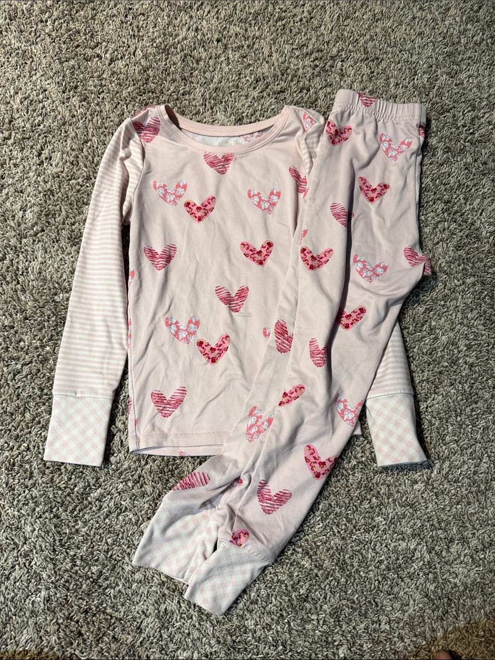 Matilda Jane Light Pink Heart Print Pajama Set